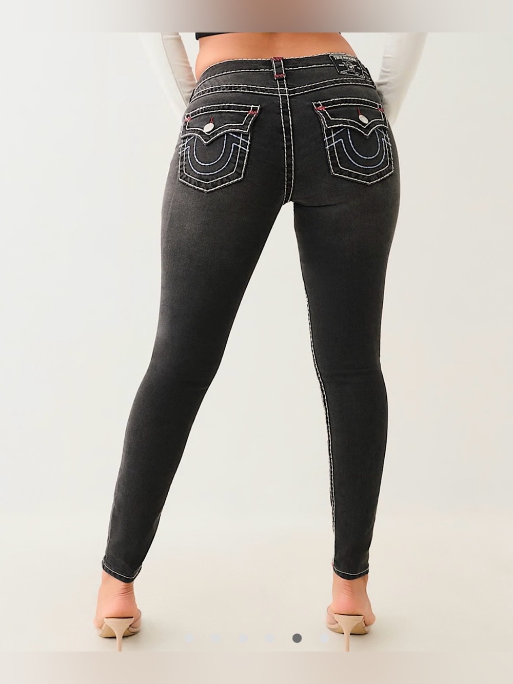 True Religion Halle Super-T Skinny Black Jeans
